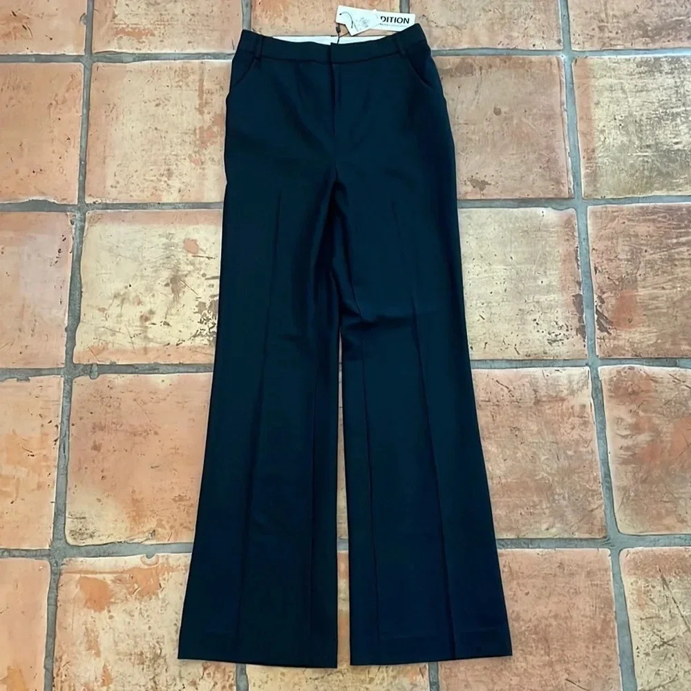 NEW ✨ SIMON SPURR X EXPRESS High Waist Wool Blend Flare Pants Size 4 MSRP$148
